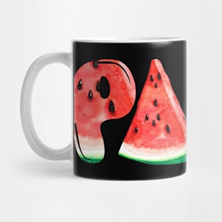 Watermelon Papa T-Shirt Funny Father_s Day Gift Shirt Mug